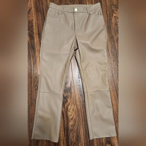 H&M Pants Sz 10 Beigh Taupe Textured NEW!